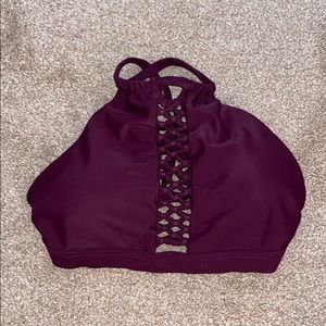 Maroon bikini top